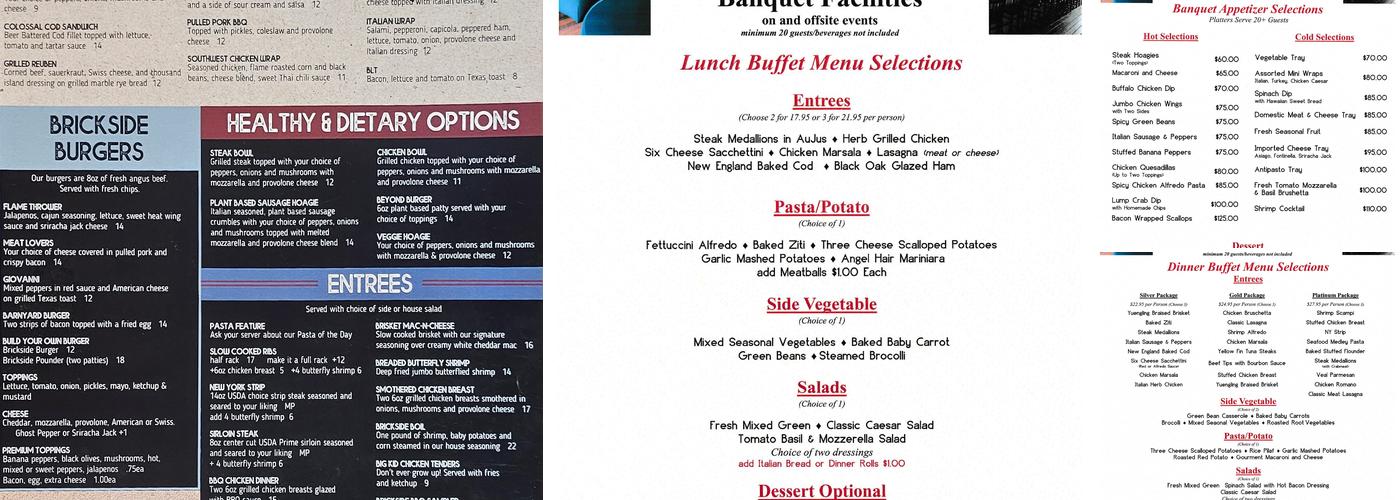 Brickside Bar & Grille Menu