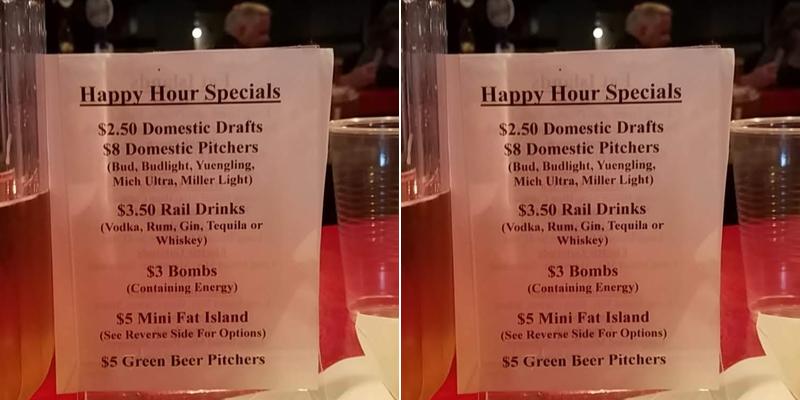 Fat Daddy's Bar and Grill Menu