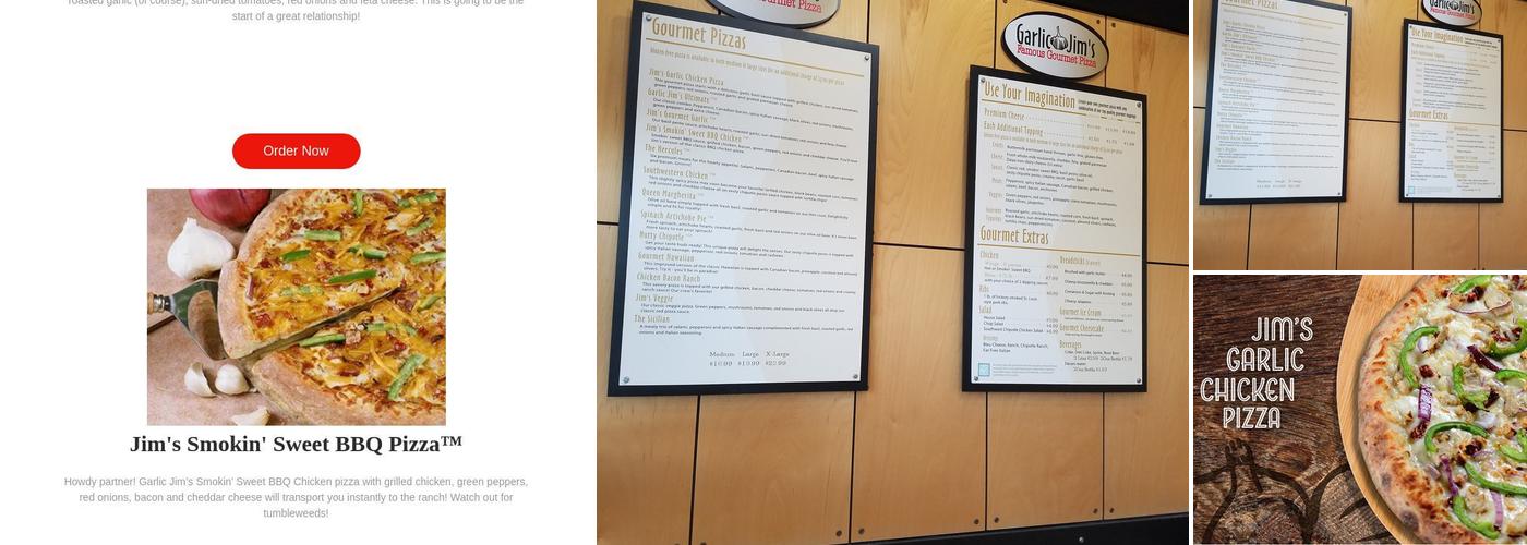 Garlic Jim's Pizza Edmonds Menu