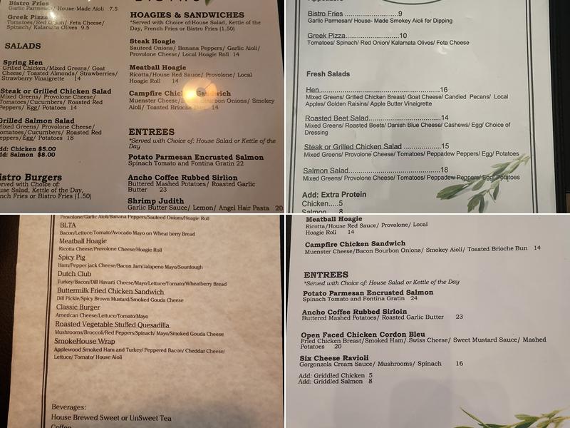 Thyme Bistro Menu