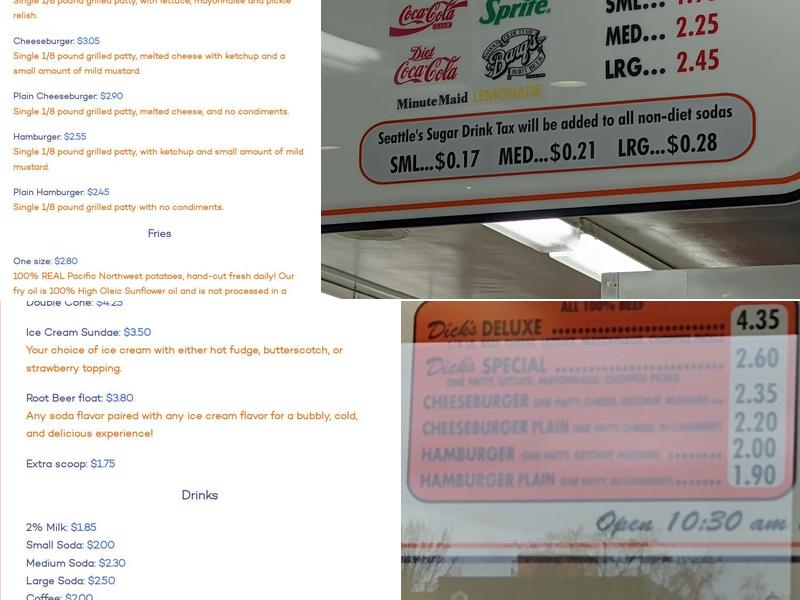 Dick's Drive-In Menu