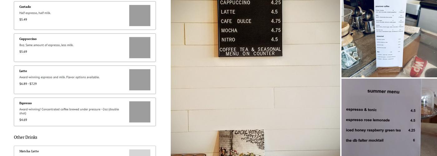 Flatlands Coffee Menu