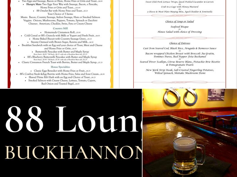 88 Lounge Menu