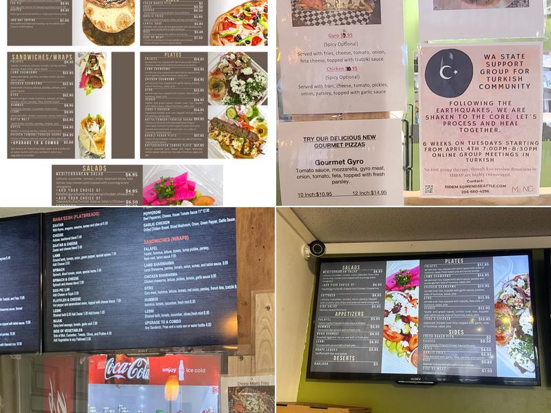 Man’oushe Express Menu