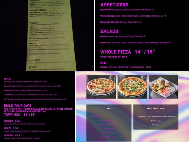 Vera's Pizza and Bar Menu