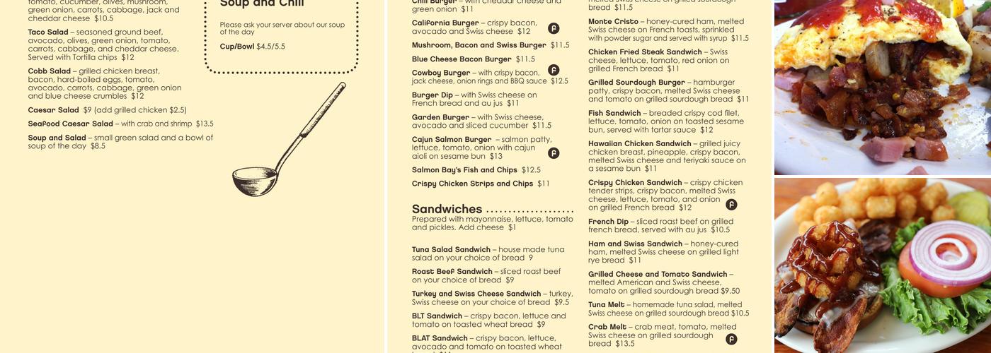 Salmon Bay Cafe Menu