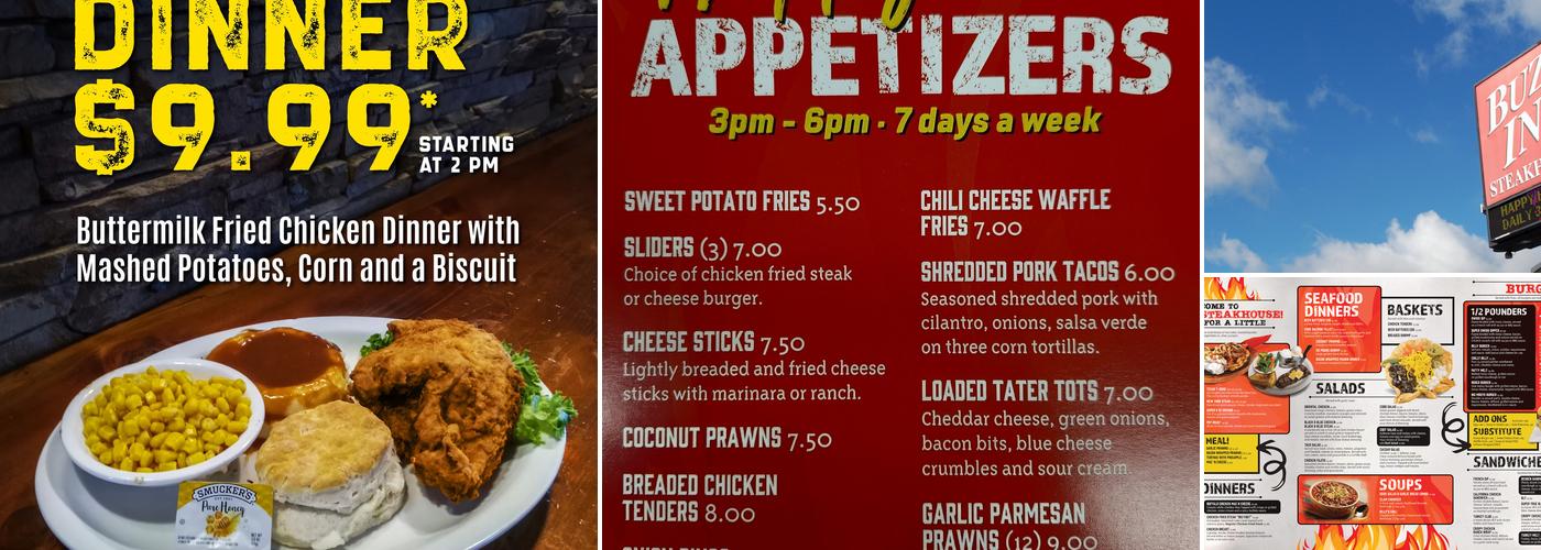 Buzz Inn Steakhouse Menu