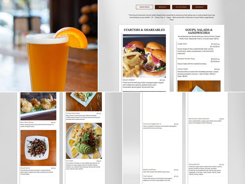 The Lodge Sports Grille Menu