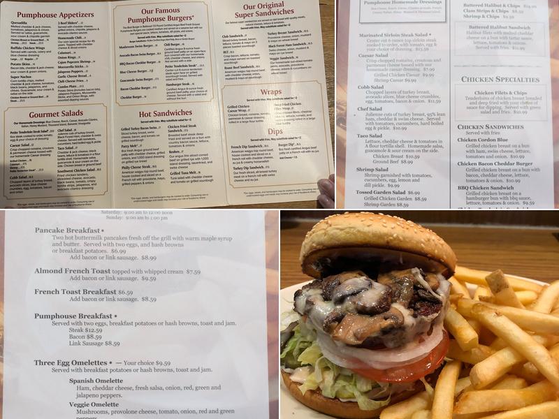 The Pumphouse Bar & Grill Menu