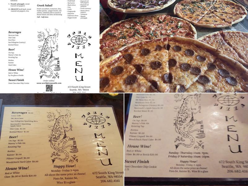 World Pizza Menu