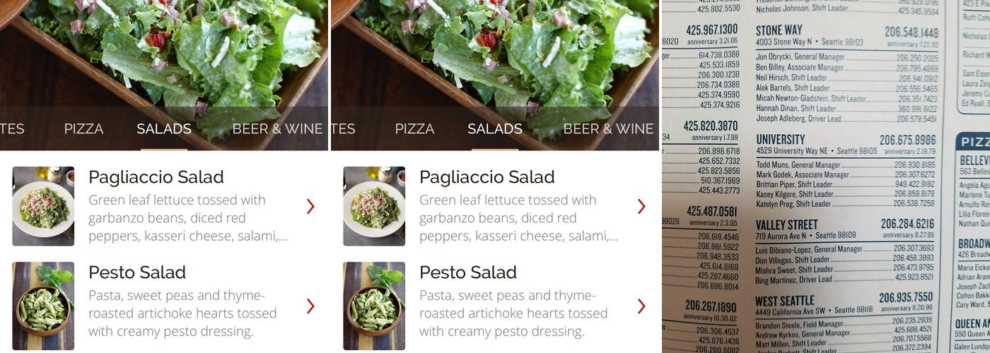 Pagliacci Pizza Menu