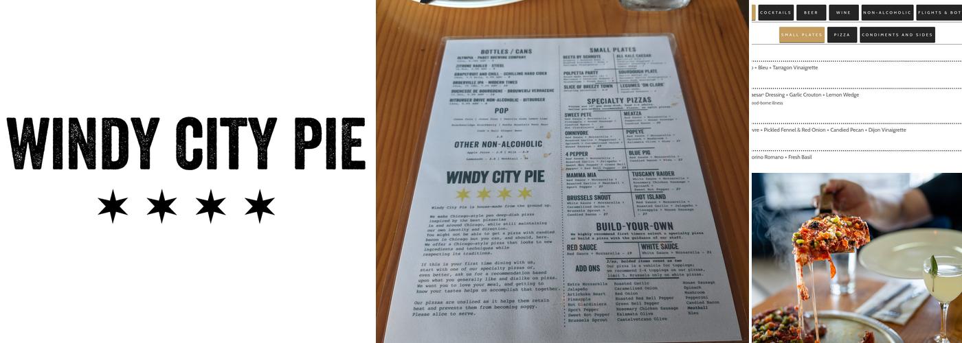 Windy City Pie Menu