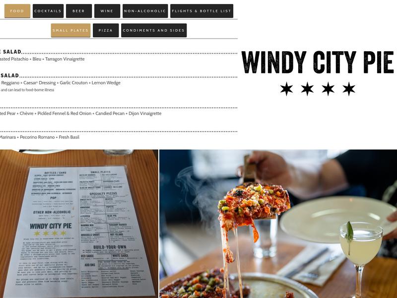 Windy City Pie Menu
