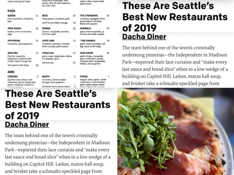 The Independent Pizzeria Menu