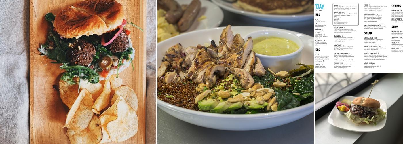 Heyday Bar & Restaurant Menu
