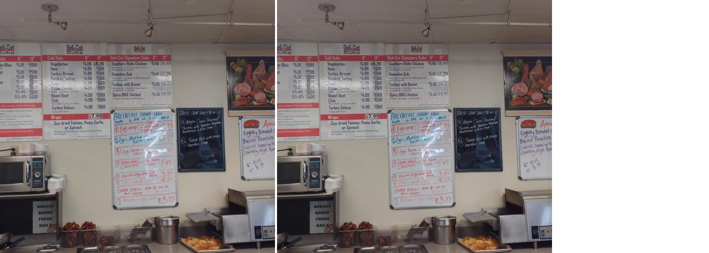 Deli Cut Subs Menu