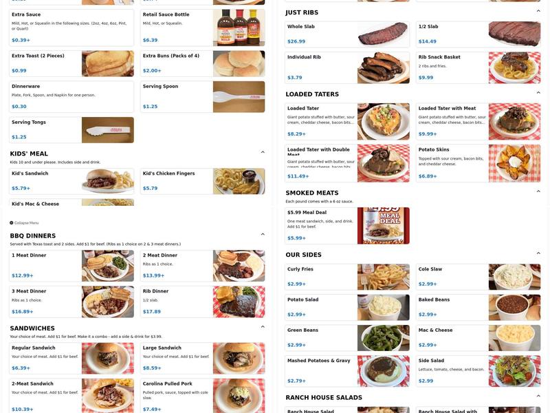 Hog Wild Pit Bar-B-Q Menu