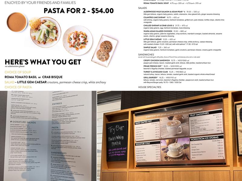 Café Nordstrom Menu