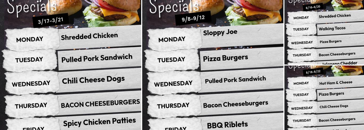 Bascom Carry Out Menu