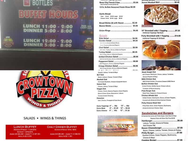 Crowtown Pizza Menu