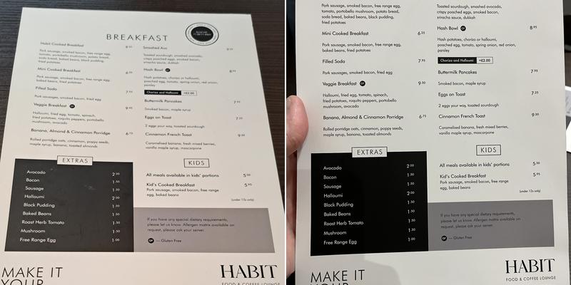 Habit Menu