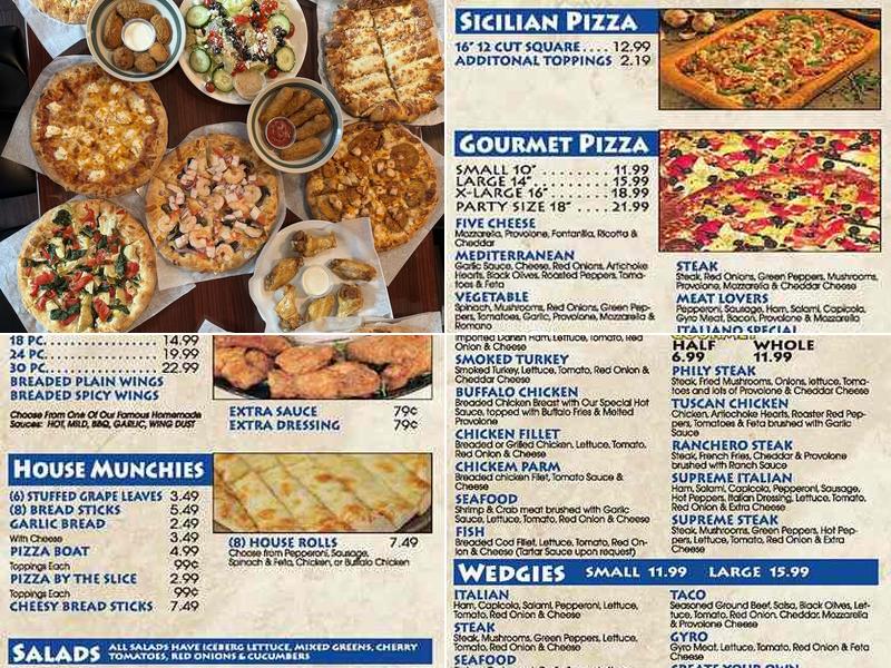 Papa Allen’s Pizza Menu