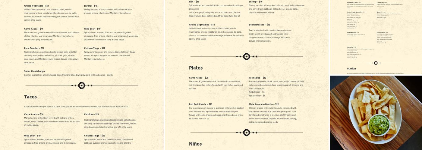 Little Water Cantina Menu