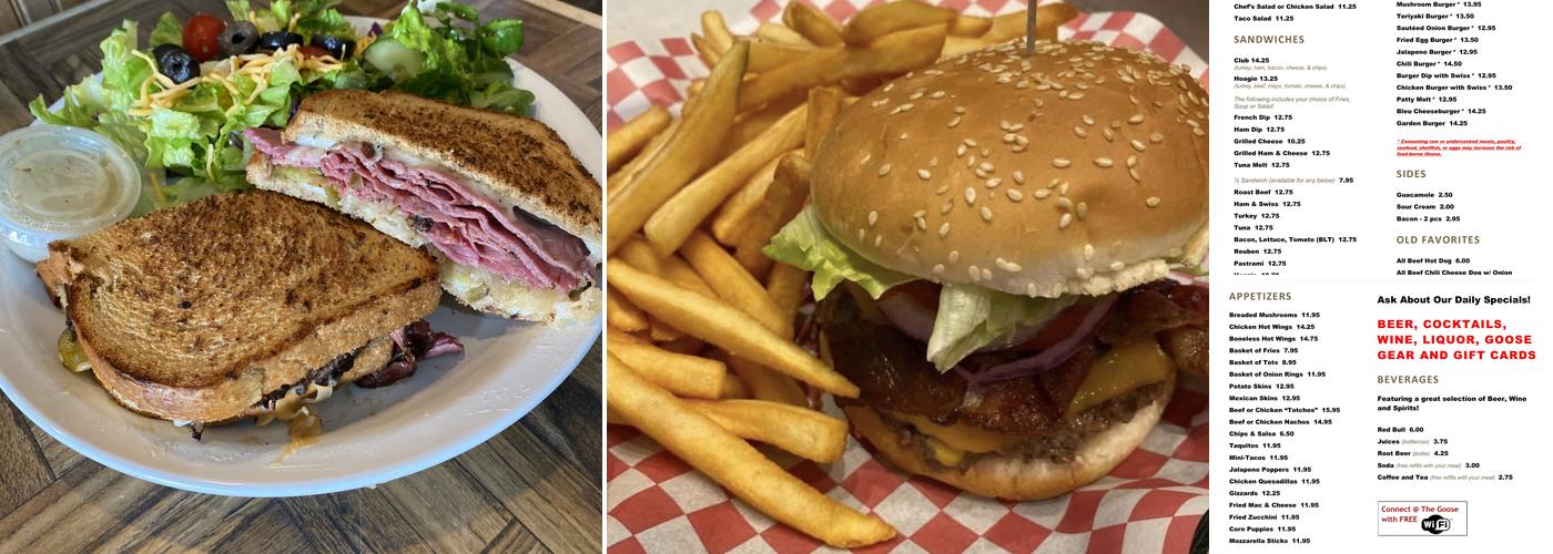 The Goose Pub & Eatery Menu