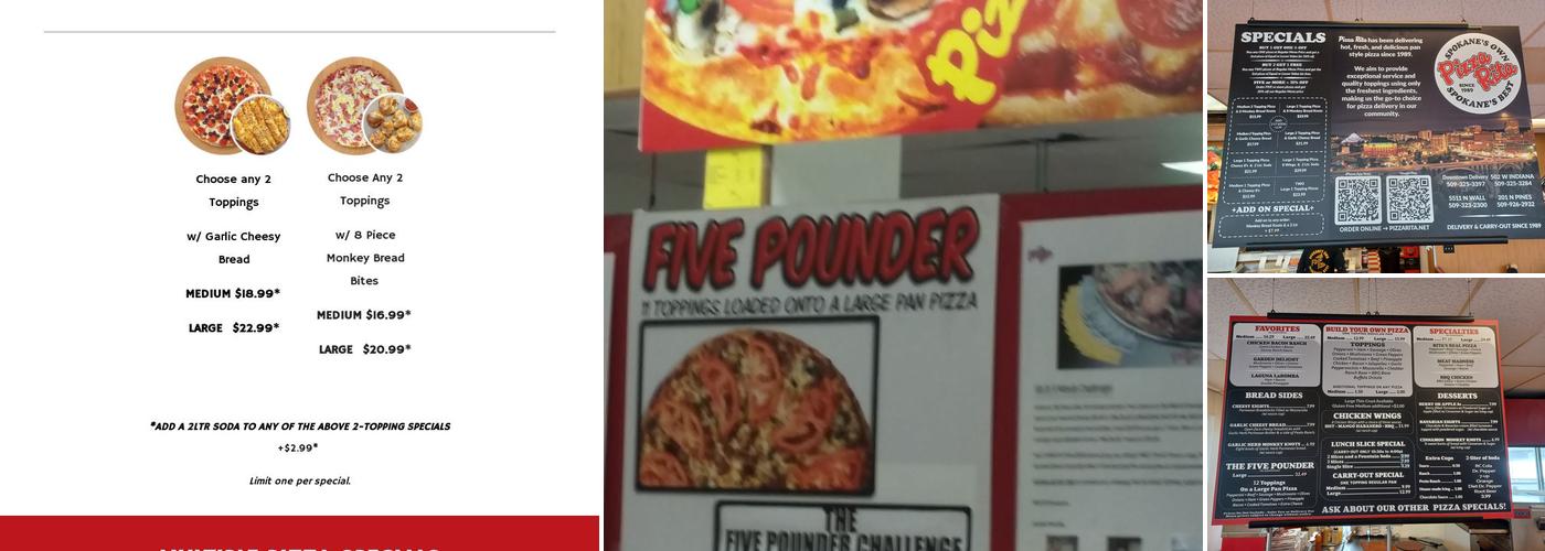 Pizza Rita Menu