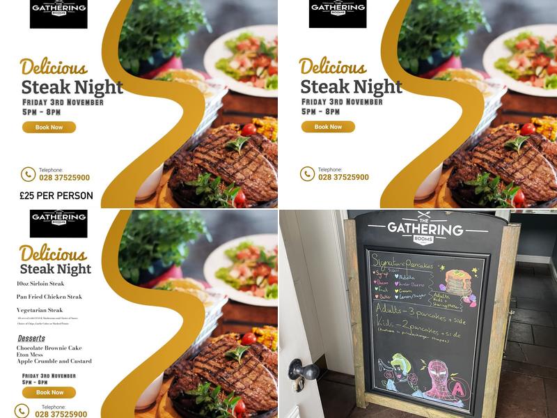 The Gathering Rooms Menu