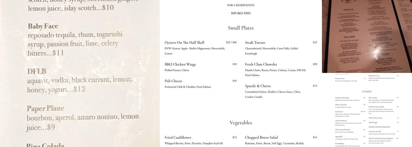 Durkin's Liquor Bar Menu