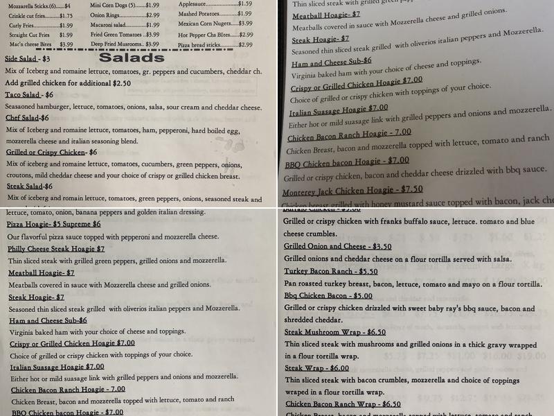 Lakeside General Store Menu