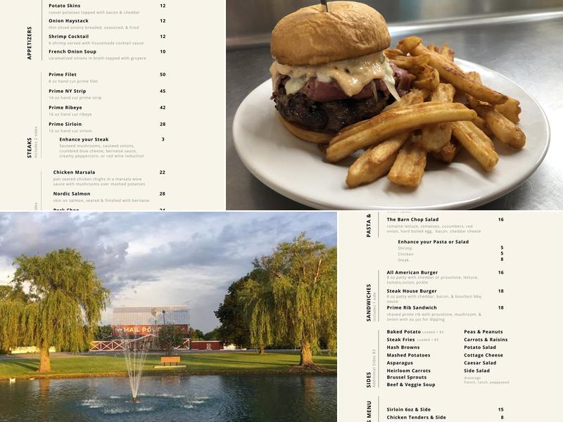 The Steer Barn Menu