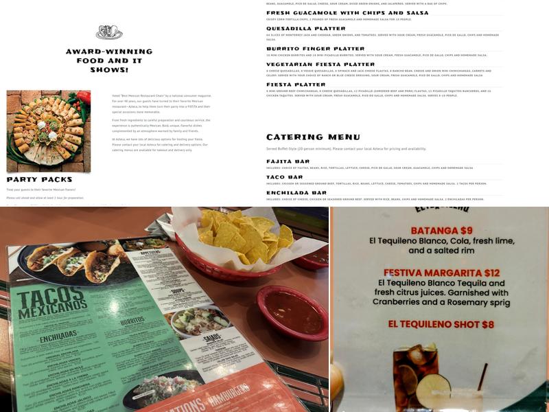 Azteca Menu