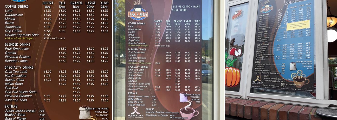 Jacob's Java Menu