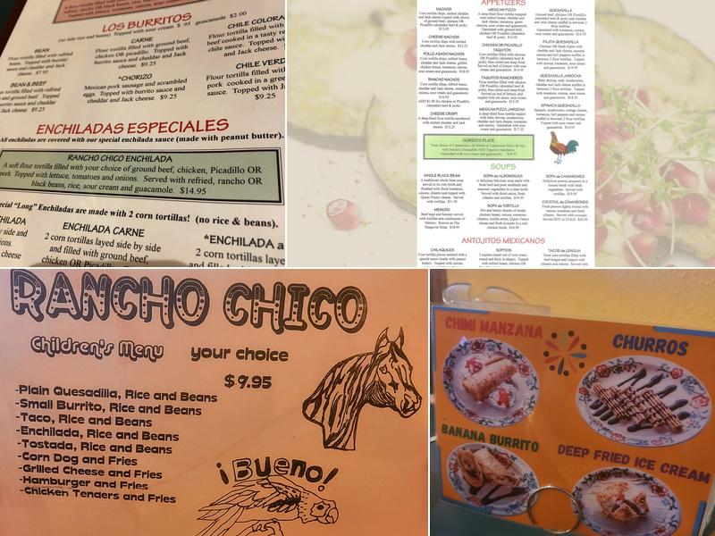 Rancho Chico Menu