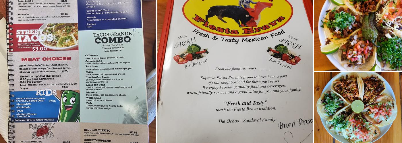 Taqueria Fiesta Brava Menu