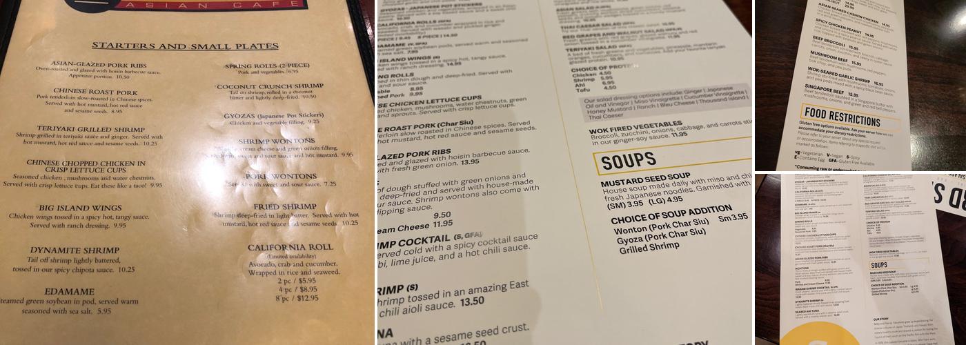 Mustard Seed Menu