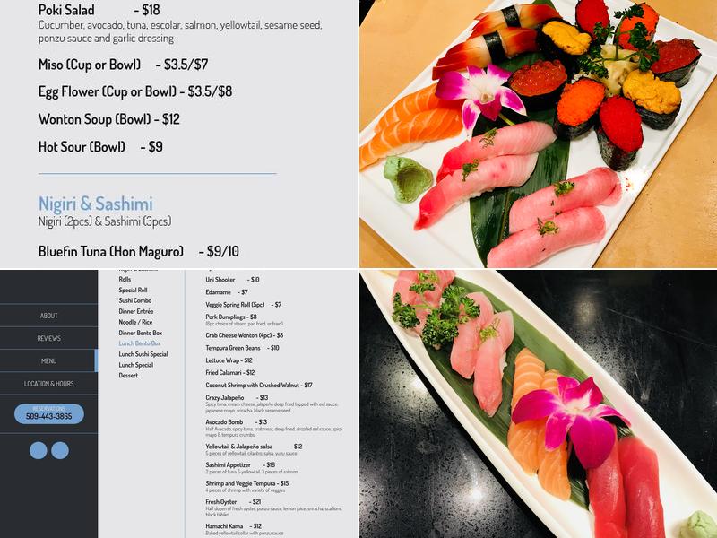 Izumi Sushi & Asian Bistro Menu