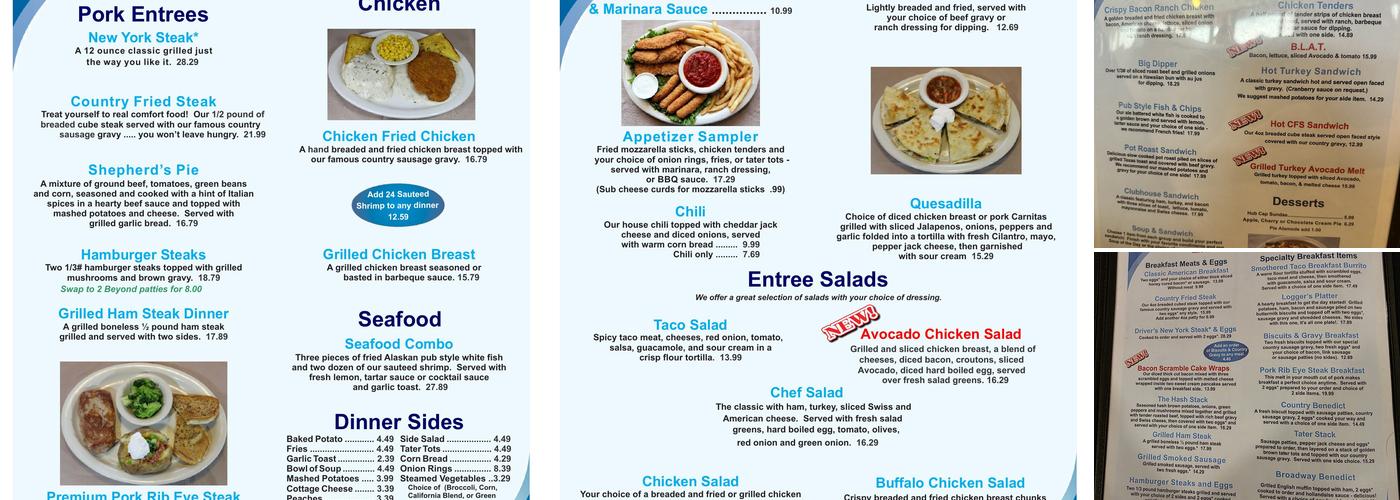 Broadway Diner Menu