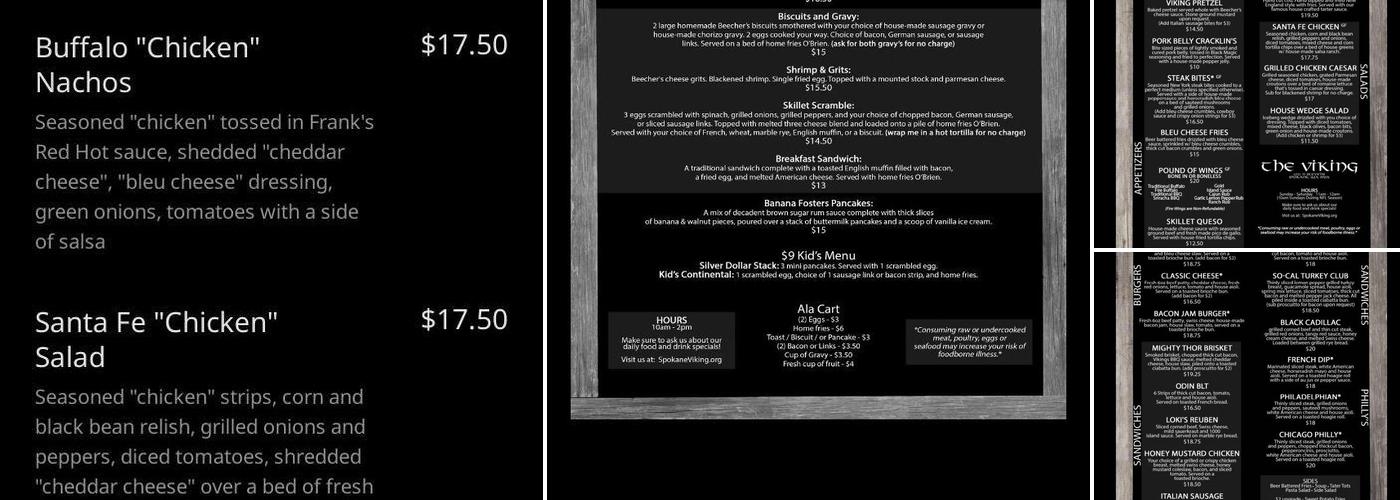 The Viking Menu