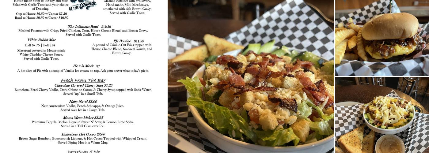 PJ’s Pub Menu
