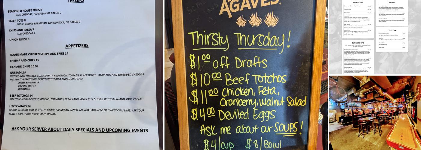 Litz's Bar & Grill Menu