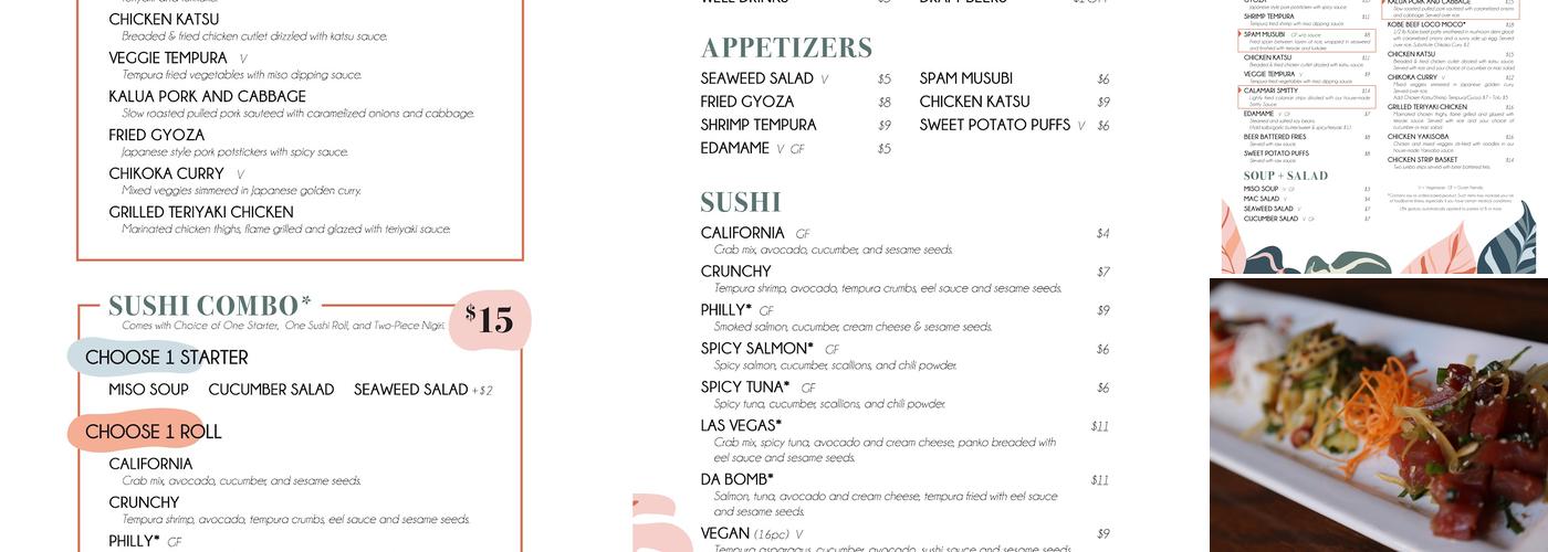 Wave Sushi Island Grill Menu