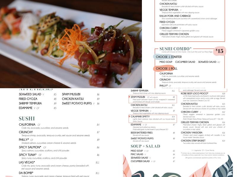 Wave Sushi Island Grill Menu