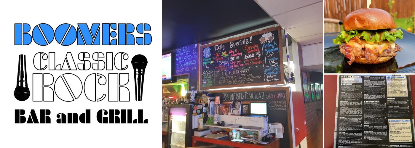 Boomers Classic Rock Bar & Grill Menu