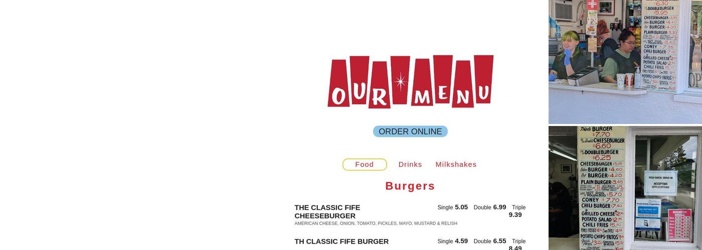 PICK-QUICK Drive In Menu