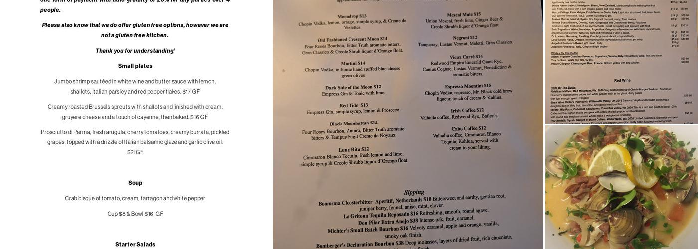 Over The Moon Cafe Menu