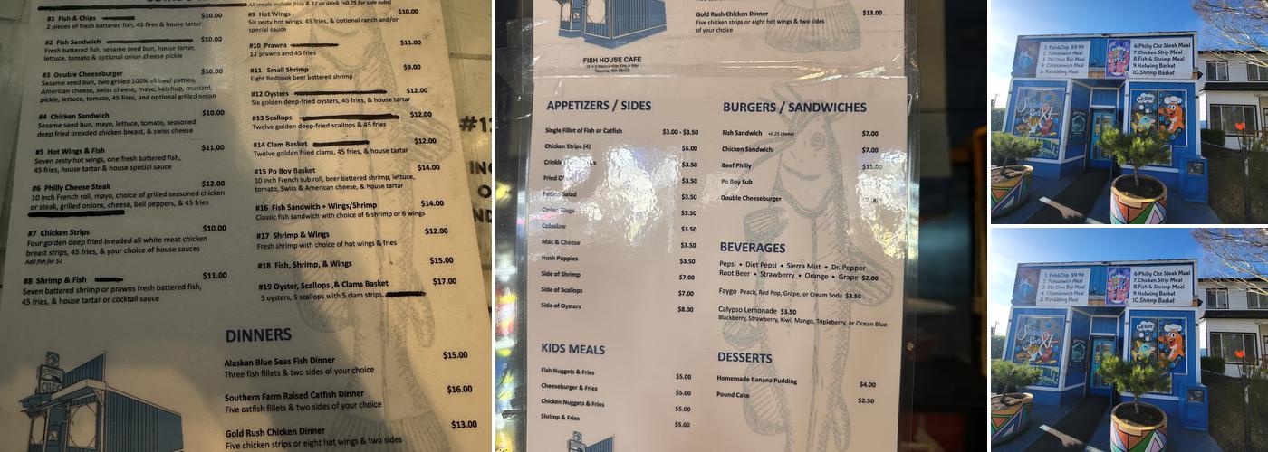 Fish House Cafe Menu