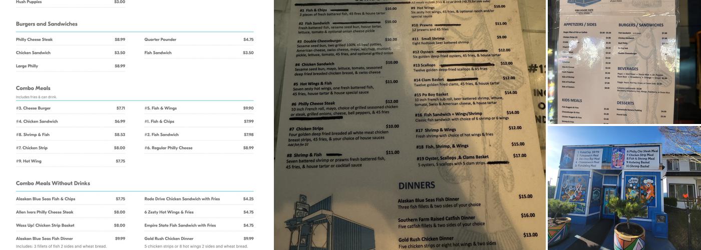 Fish House Cafe Menu